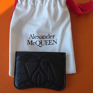 Alexander McQueen Leather Black Card Holder